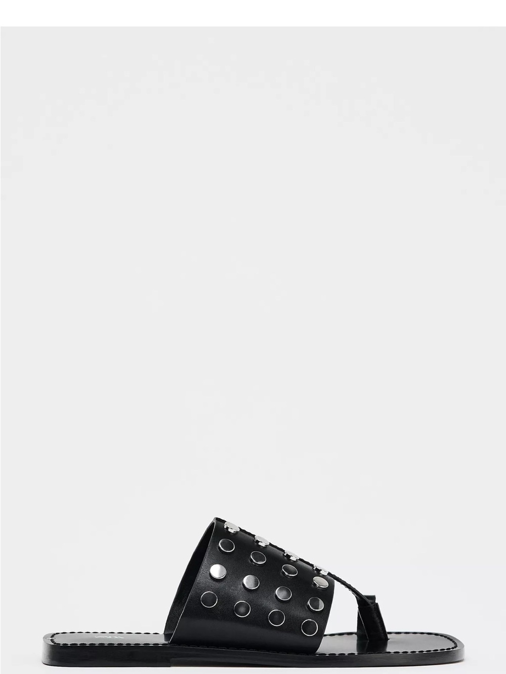 Zara Black Studded Slide Sandal Size 11 or 42